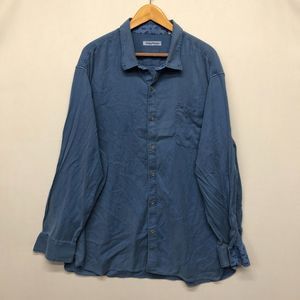 Tommy Bahama Men Long Sleeve Button Shirt Top Size XXXL 3XL Blue B248 -28